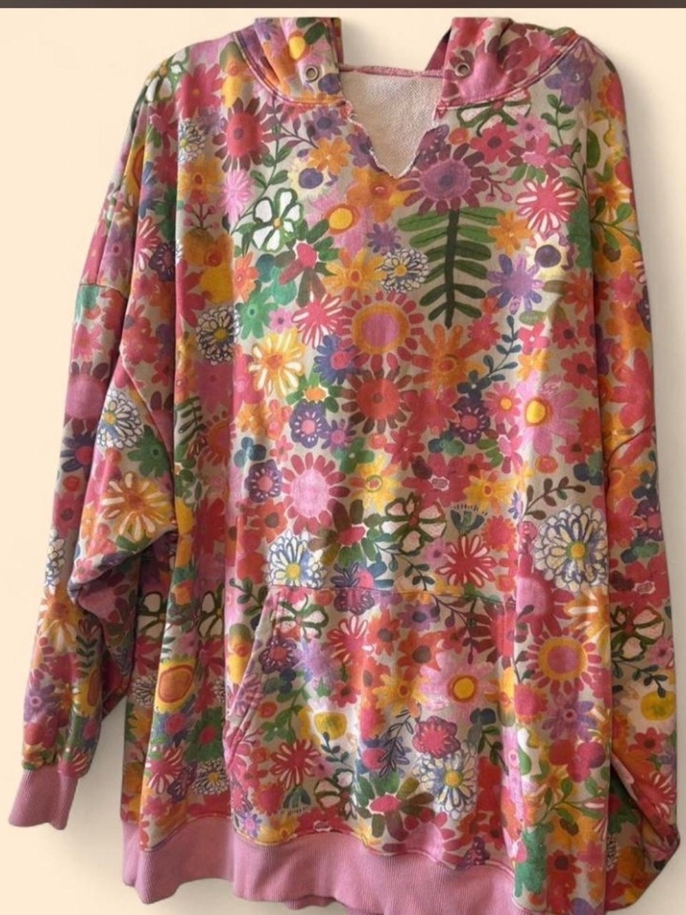 NATURAL LIFE Pink-Floral Hoodie